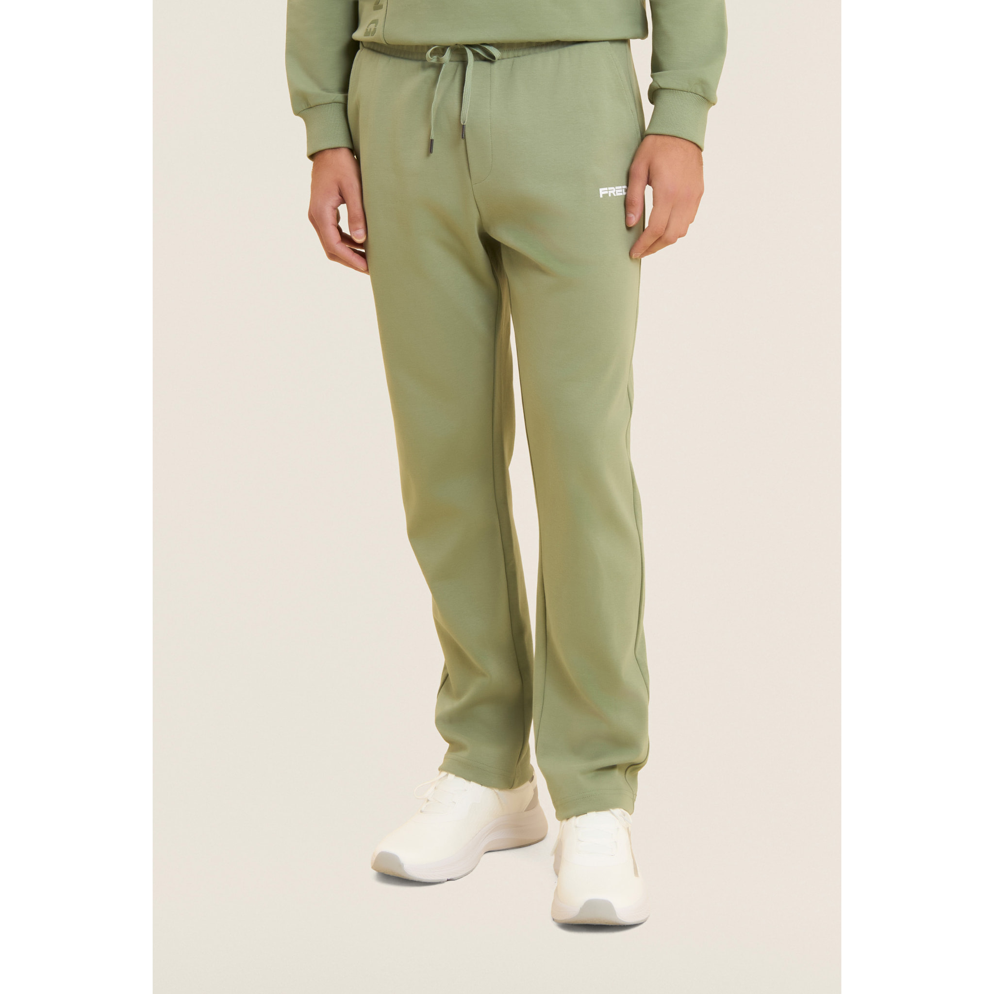 Pantaloni sportivi in cotone a gamba dritta