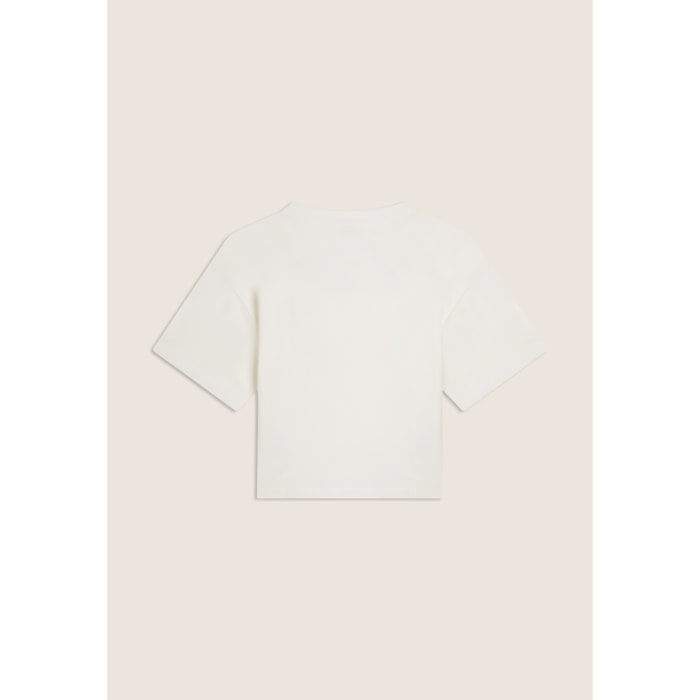 T-shirt Cropped in Jersey di Cotone con Logo FREDDY