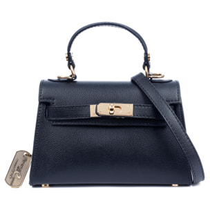 Asciano borsa a mano in pelle autentica Palmellato con chiusura design esclusivo e tracolla