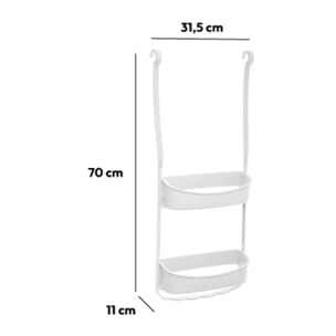 Serviteur de douche 2 niveaux Blanc