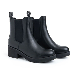 Stivaletto modello chelsea con tacco 5 largo - NERO