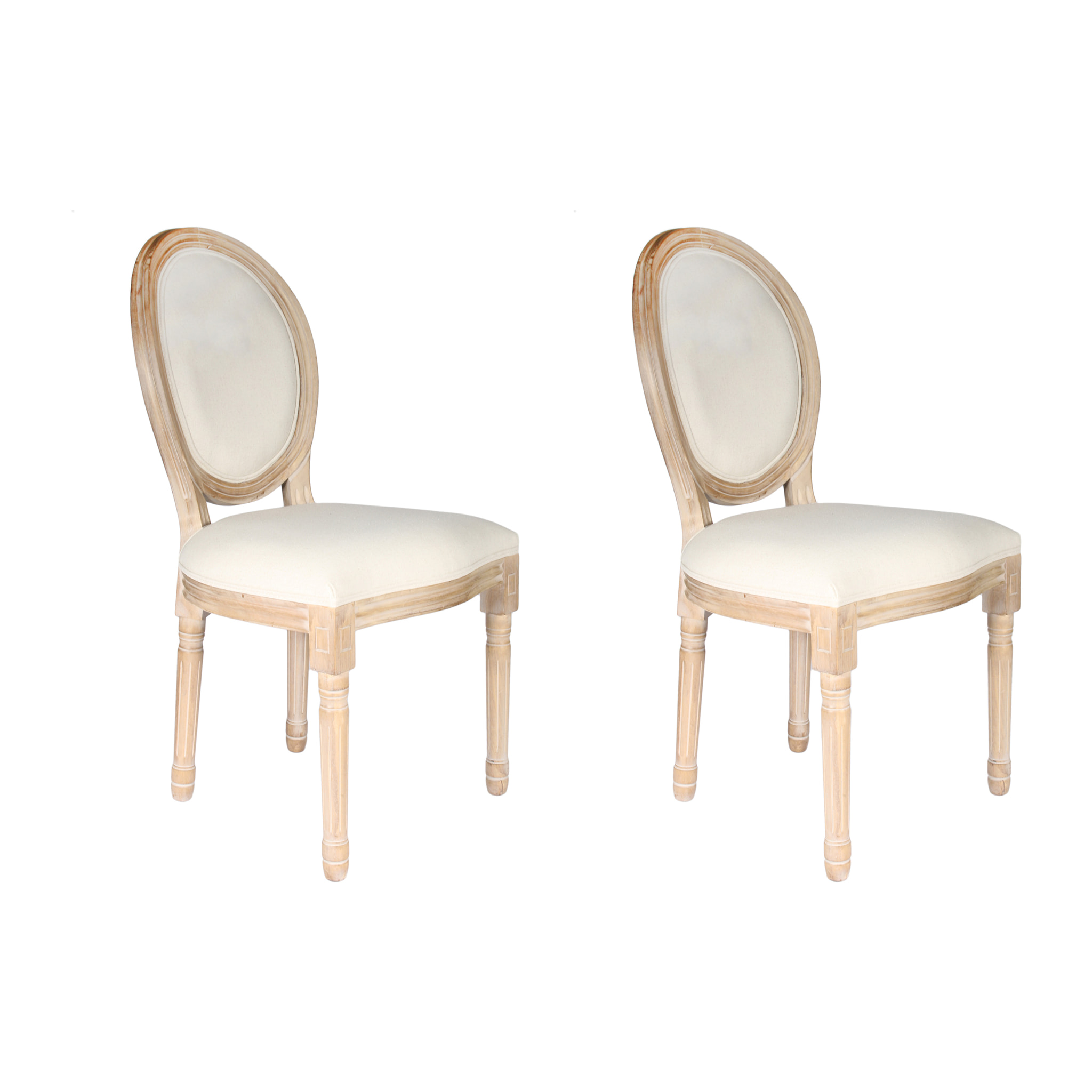Chaise Eleonor Beige - Lot De 2