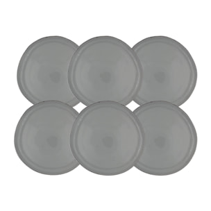 Lot de 6 petites assiette, GALET