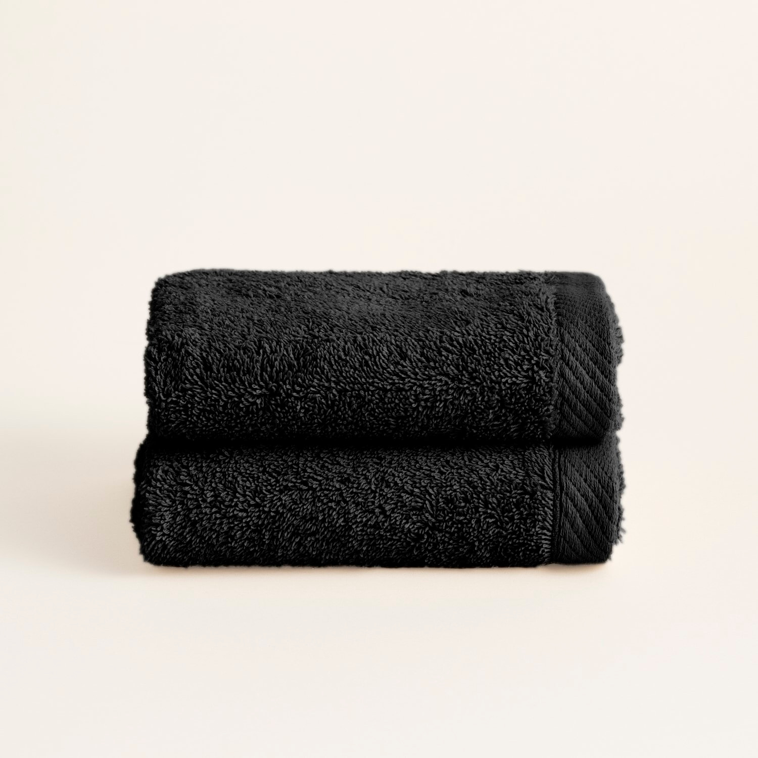 Serviette Éponge 100% Coton Peigné - 600 g/m2 NOIR