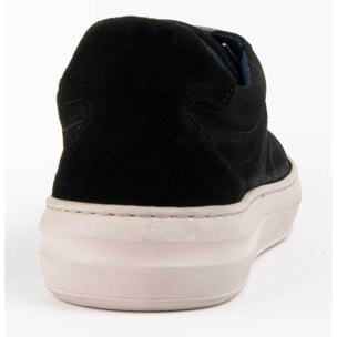 Sneaker De Piel - Negro