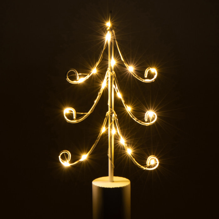 J-Line décoration Sapin - acier - blanc - small - LED