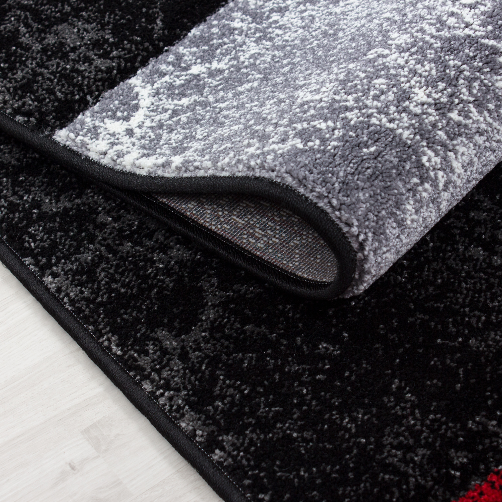 HAWAII - Tapis de salon à motif géométrique rouge