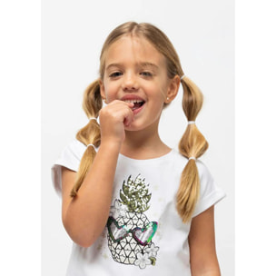 Camiseta de Niña Piña Brillo Oscuridad