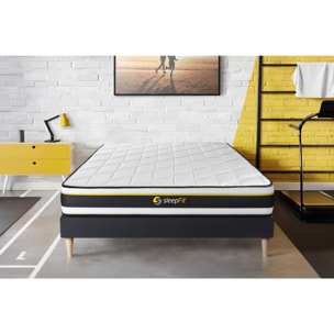 Ensemble matelas SOFT + sommier kit noir