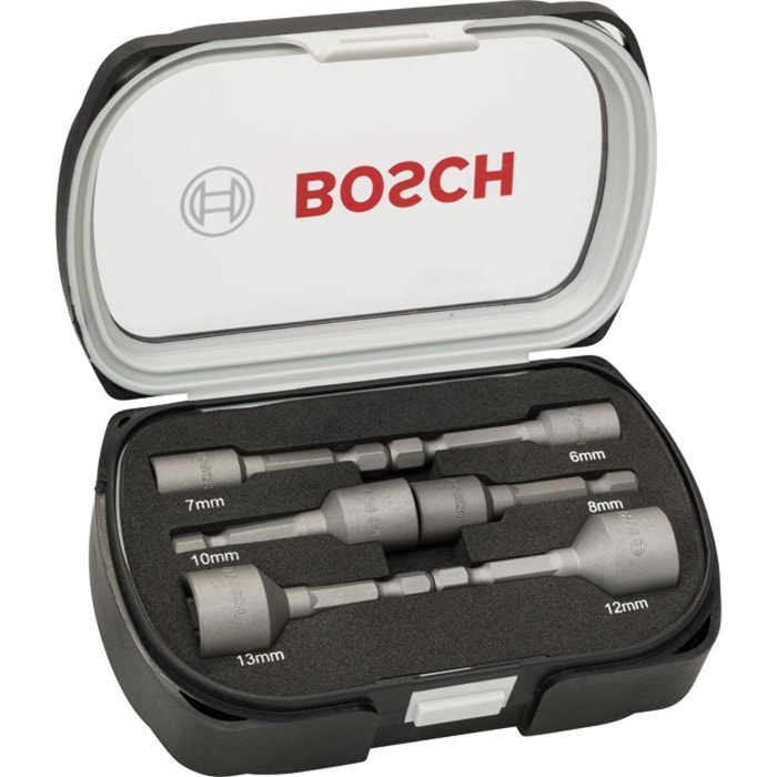 Set de 6 douilles à queue BOSCH 6 pans mâle 1/4' pour vis à tête 6 pans - 2608551079