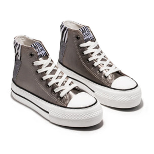 Zapatillas Altas de Niña Patchwork Multicolor B&W