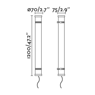 SCUBA 1200 Aplique cromo 36W