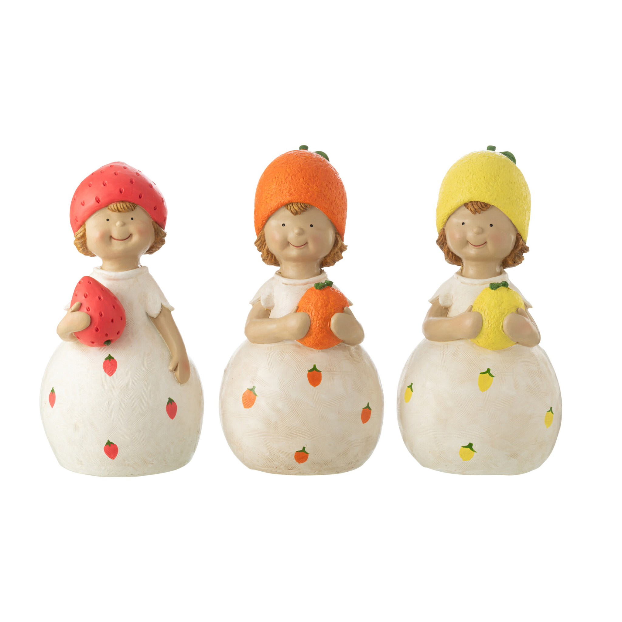 J-Line figurine  Enfant Fruit Extérieur - polyrésine - mix - small - 3 pcs