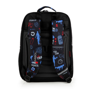 Mochila adaptable a carro Gabol TRAINING negra y resistente al agua