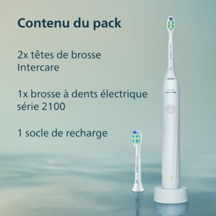 Brosse à dents électrique PHILIPS HX4022/01 Serie 2100 Blanche