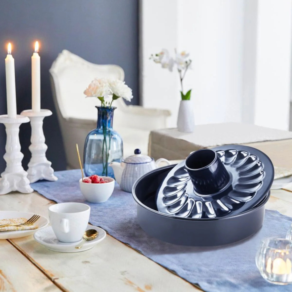 Ensemble de 2 Moules à manqué et savarin double fond 26 cm Dr. Oetker Back Liebe