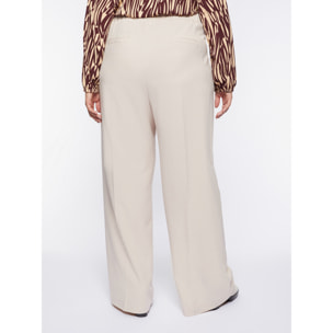 Fiorella Rubino - Pantalones palazzo con pliegues - Beige