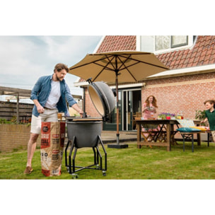 Kamado GRILL GURU GGO221 Original Large Basic gris sur chariot 47 cm