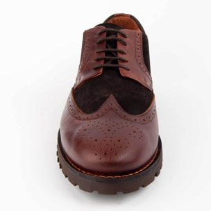Zapato Oxford De Piel - Marron