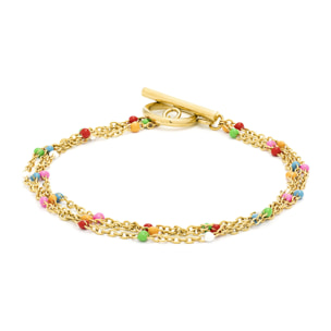 Pulsera acabada en oro amarillo de 18k