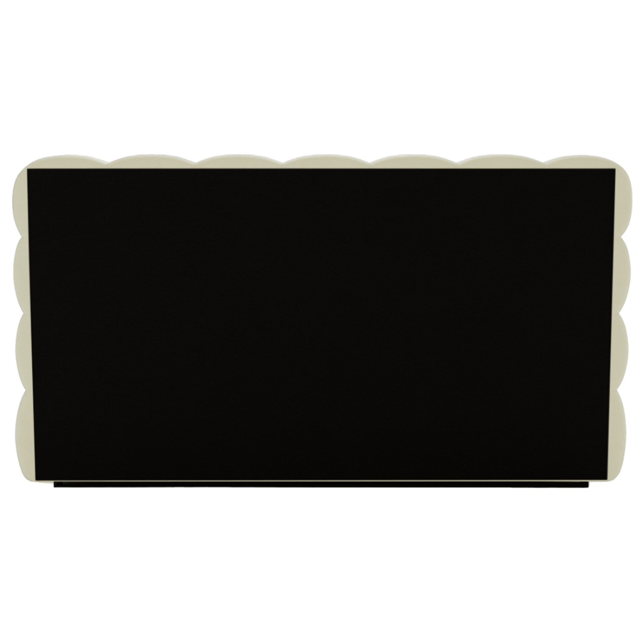 Darling - lit coffre - 160x200 cm - sommier inclus - en velours - Beige