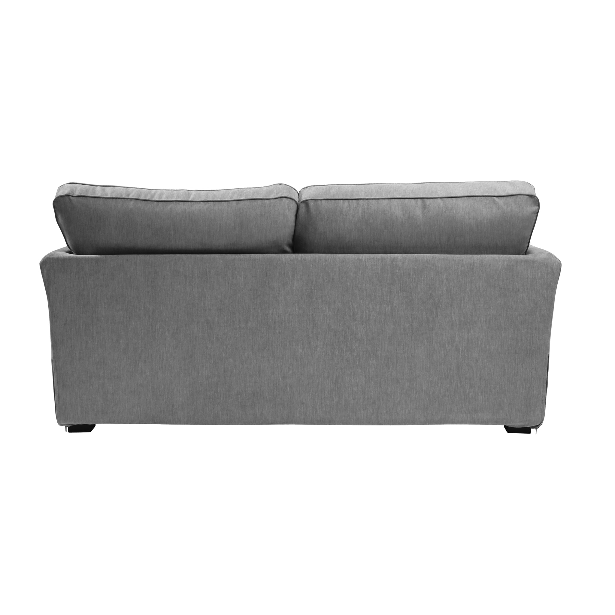 Canapé 3 pl ESCAUT 185 cm fixe tissu Moderne Graphite - 100% déhoussable - Fabriqué en France