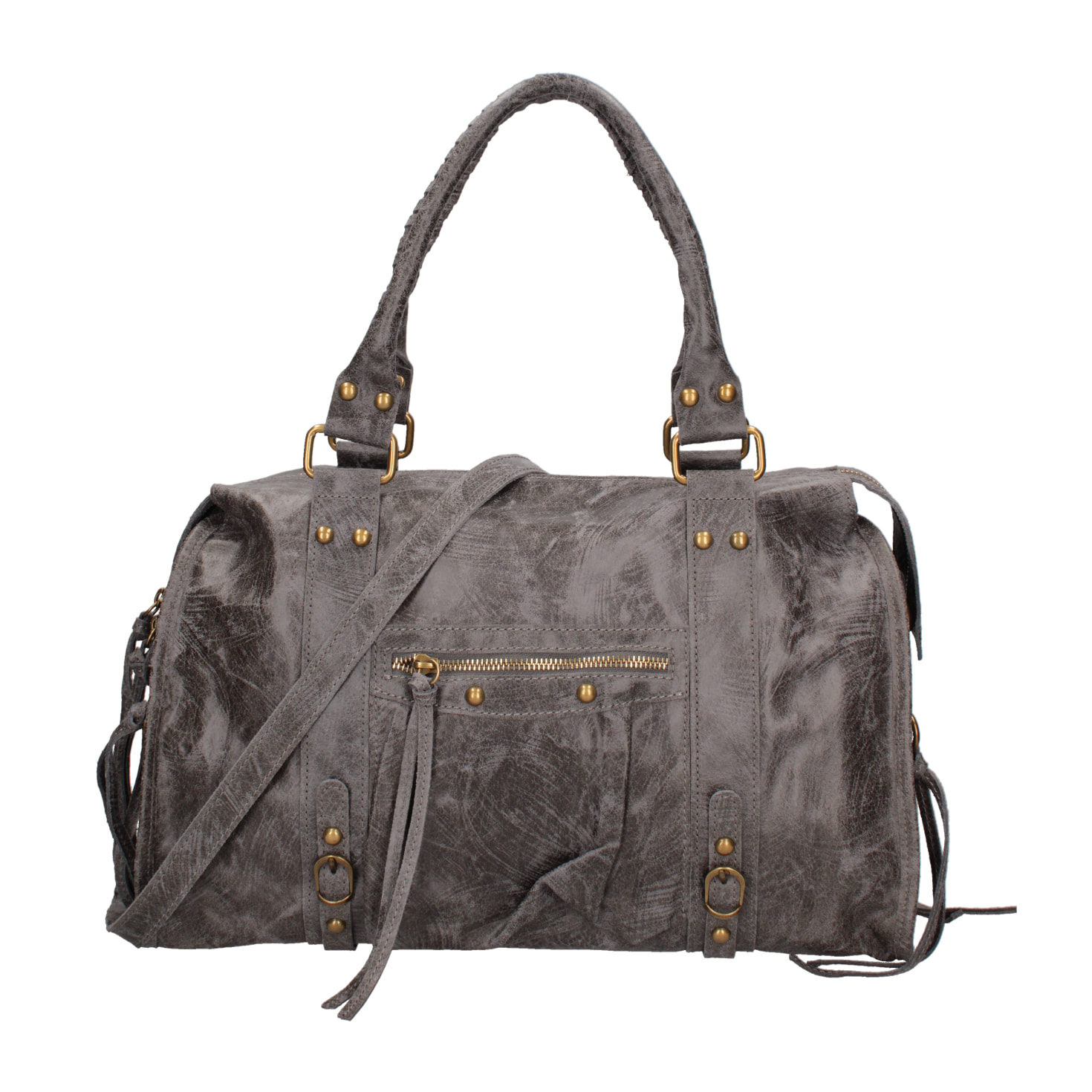 Borsa a spalla da donna - Modello Elara - Vera pelle - 41.0 x 28.0 x 13.0 cm