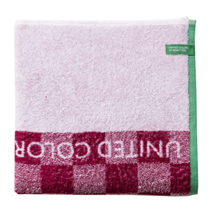 Toalla de playa infantil pink squares kids benetton