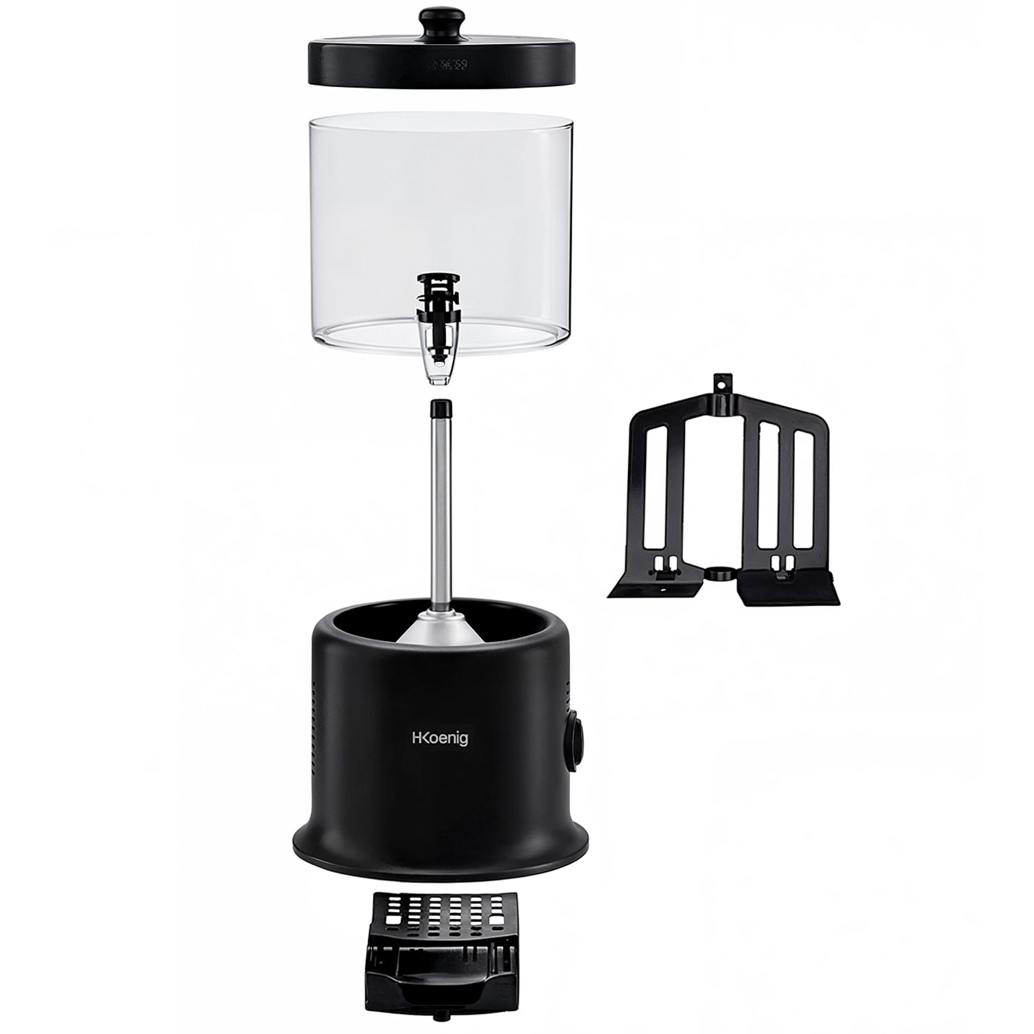 Dispensador de chocolate caliente, 6 L, 1200 W, negro