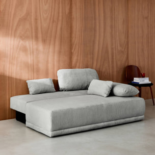 Banquette convertible 3 places velours côtelé  NELSON