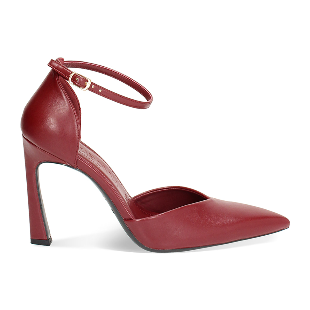 Décolleté open shank cherry, tacco 10,3 cm