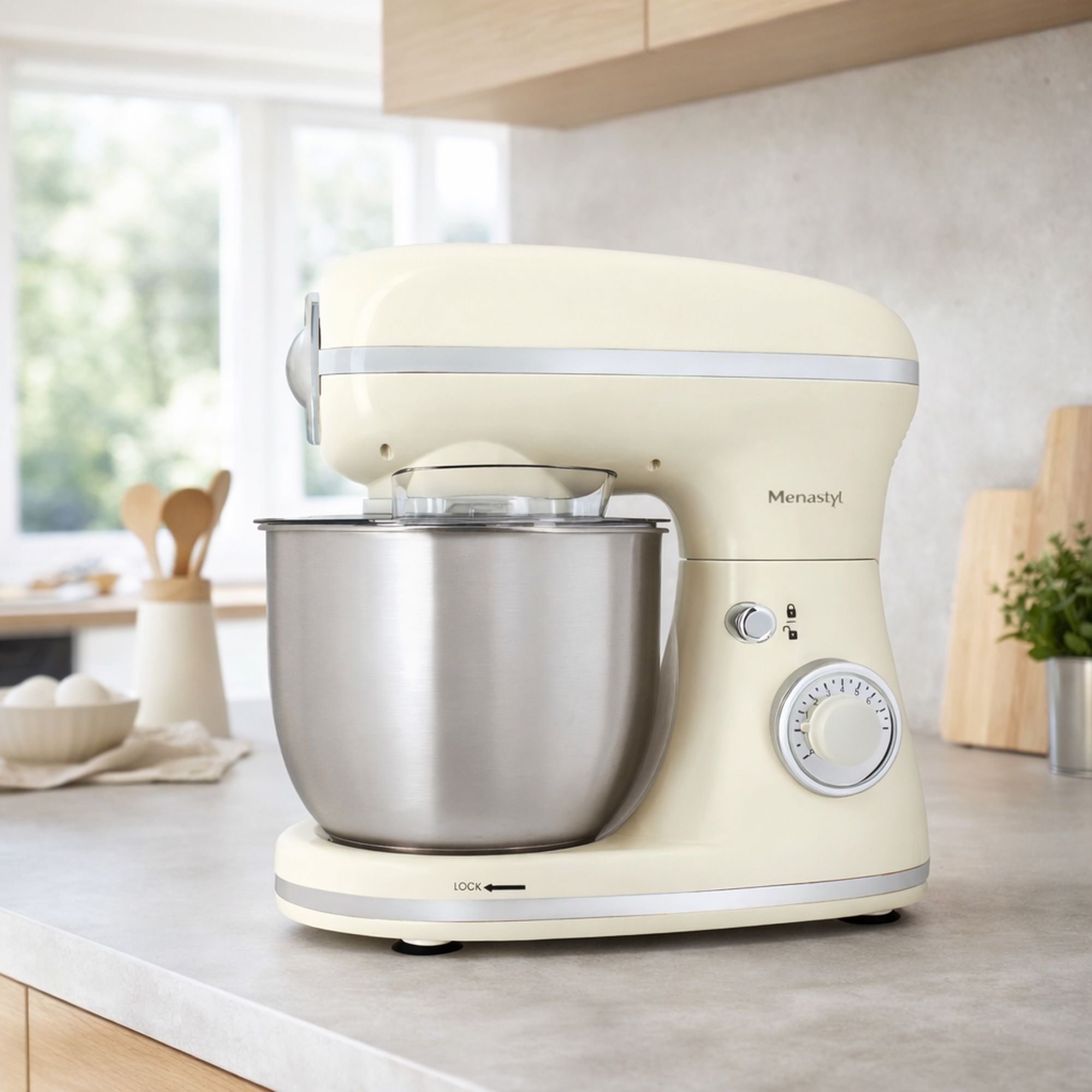 Robot pâtissier 5L crème RETRO