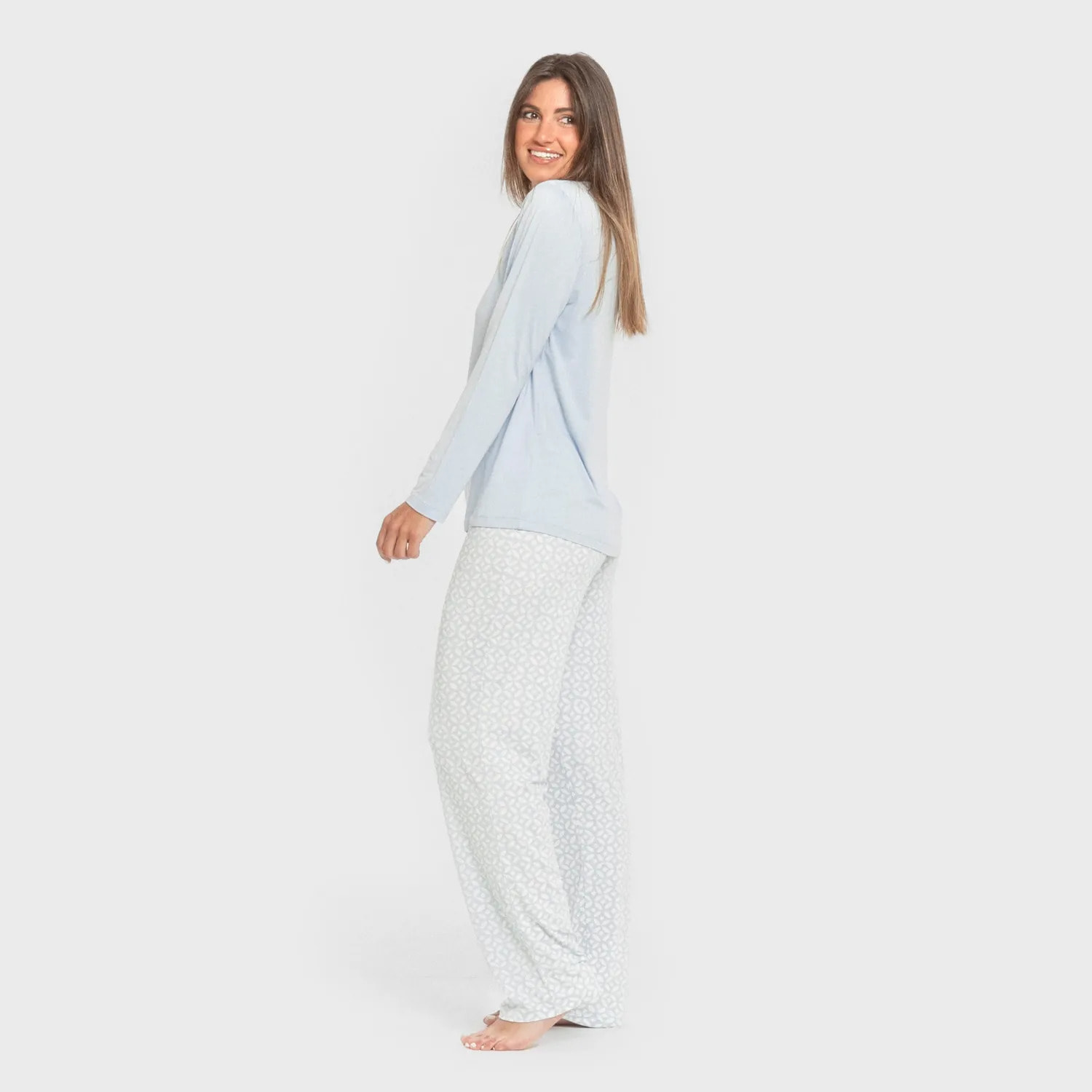 Pigiama lungo da donna soft clau