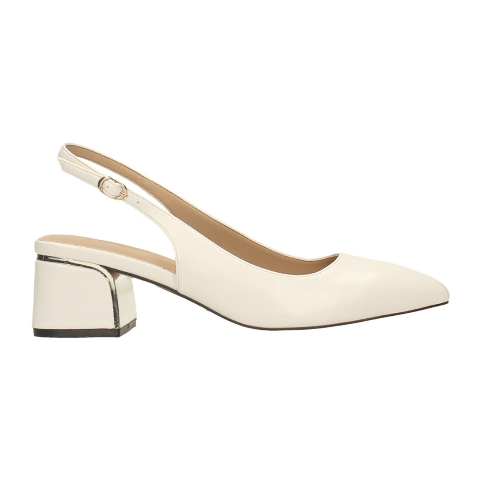 Décolleté sling back Donna Tata Italia Bianco