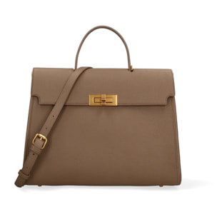 Borsa a mano da donna Made in Italy - Modello Zaffiro Lux - 100% pelle - 35.0 x 27.0 x 13.0 cm