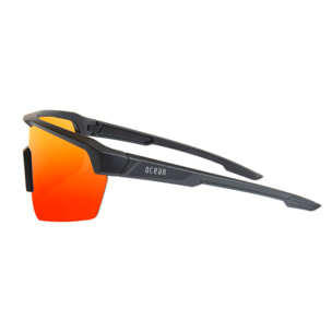 Gafas de ciclismo OCEAN ROAD - Negro mate / Revo roja