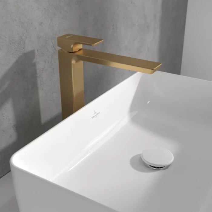 Mitigeur lavabo surélevé Subway 3.0 sans tirette Brushed Gold