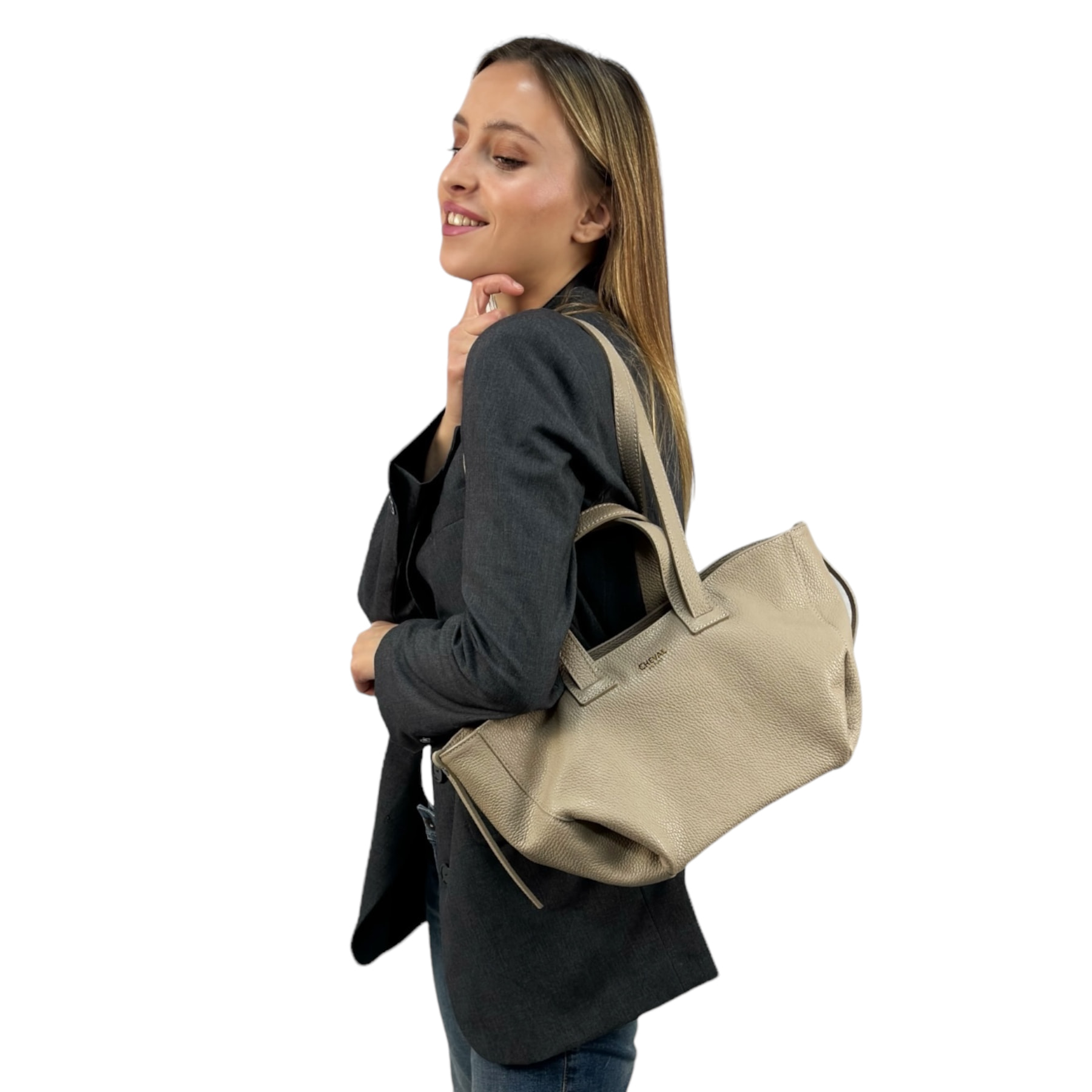 Borsa a spalla Cheval Firenze Ingrid Taupe