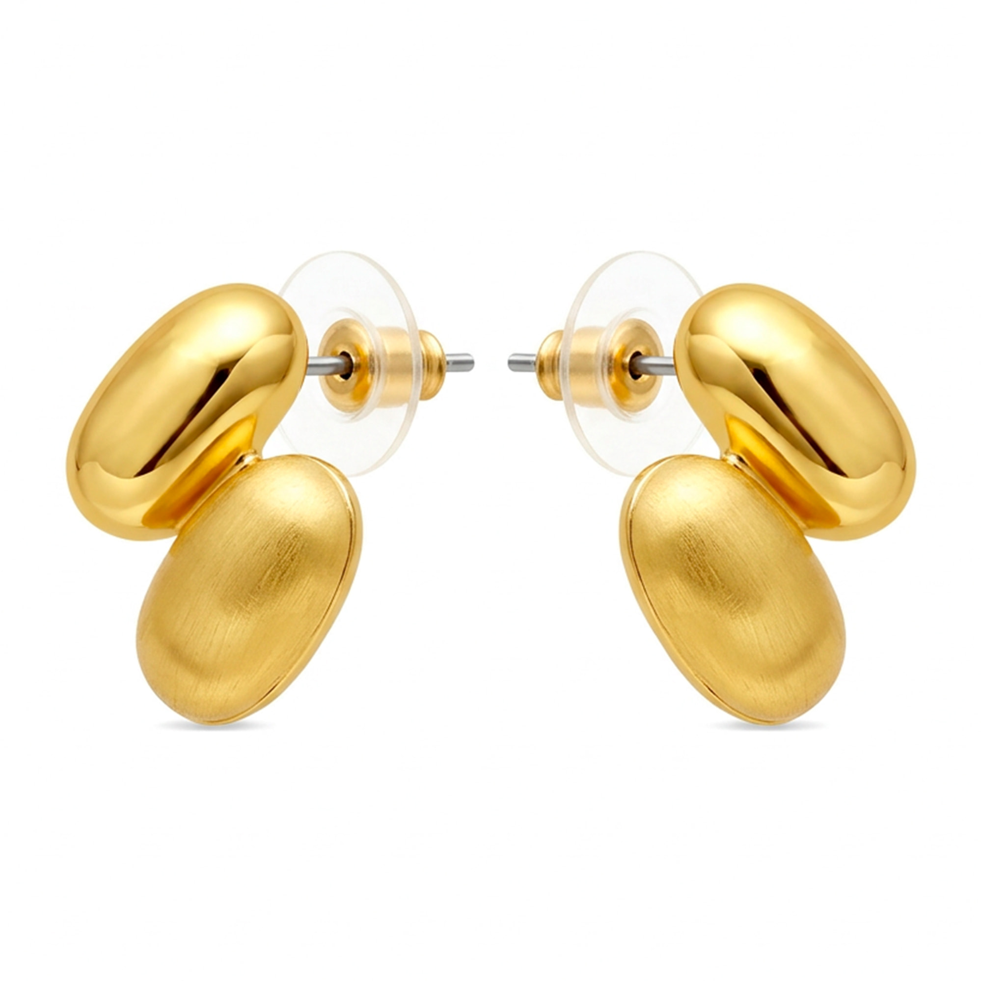 Pendientes Jiola acabado oro amarillo 18k