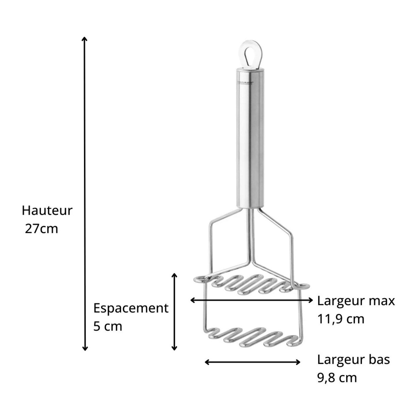 Presse-purée avec double fonction de broyage en inox Fackelmann