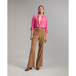 Camicia semitrasparente con tasche