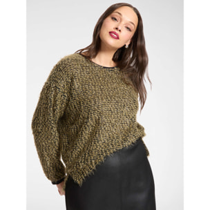 Elena Mirò - Sudadera con capucha de hilo - Negro