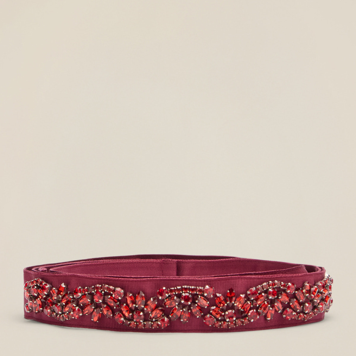 Oltre - Cinturón de tejido con aplicaciones - Rojo