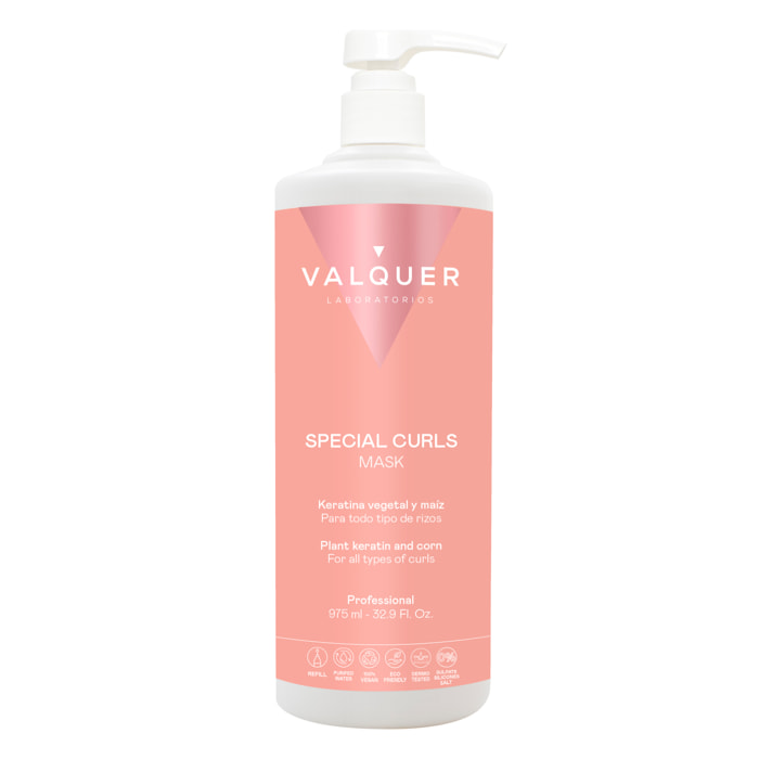 Valquer Mascarilla especial rizos Método Curly Girl- 1000 ml