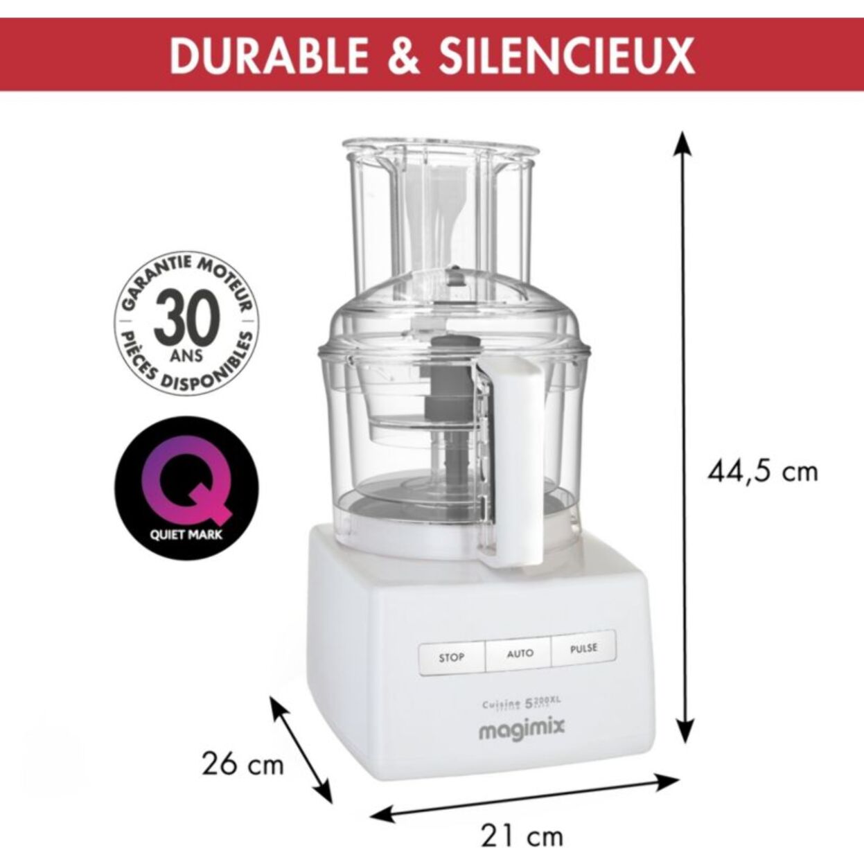 Robot multifonction MAGIMIX CS 5200 XL Premium Blanc