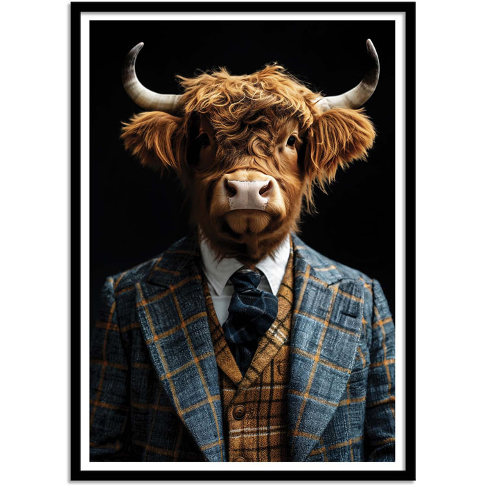 Affiche - Highland Cattle Wild suits - Philippe Hugonnard