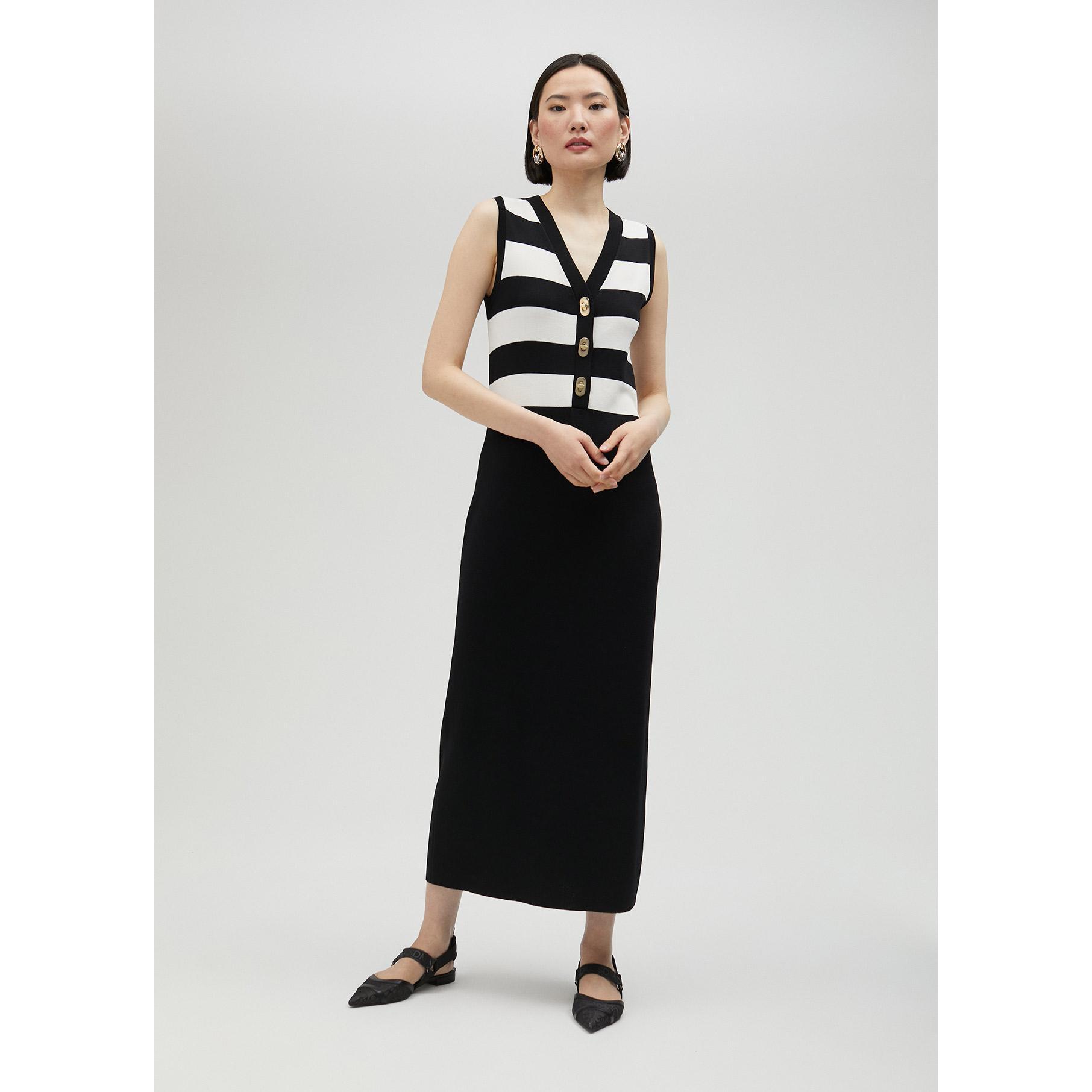 Vestito in maglia bicolore