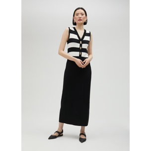 Vestito in maglia bicolore