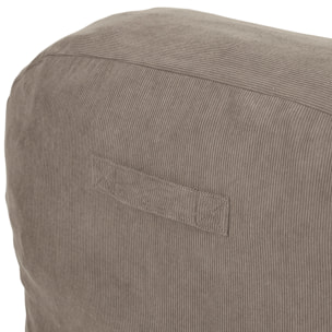 Fauteuil - HOME DECO FACTORY - Compact - Côtelé - Marron