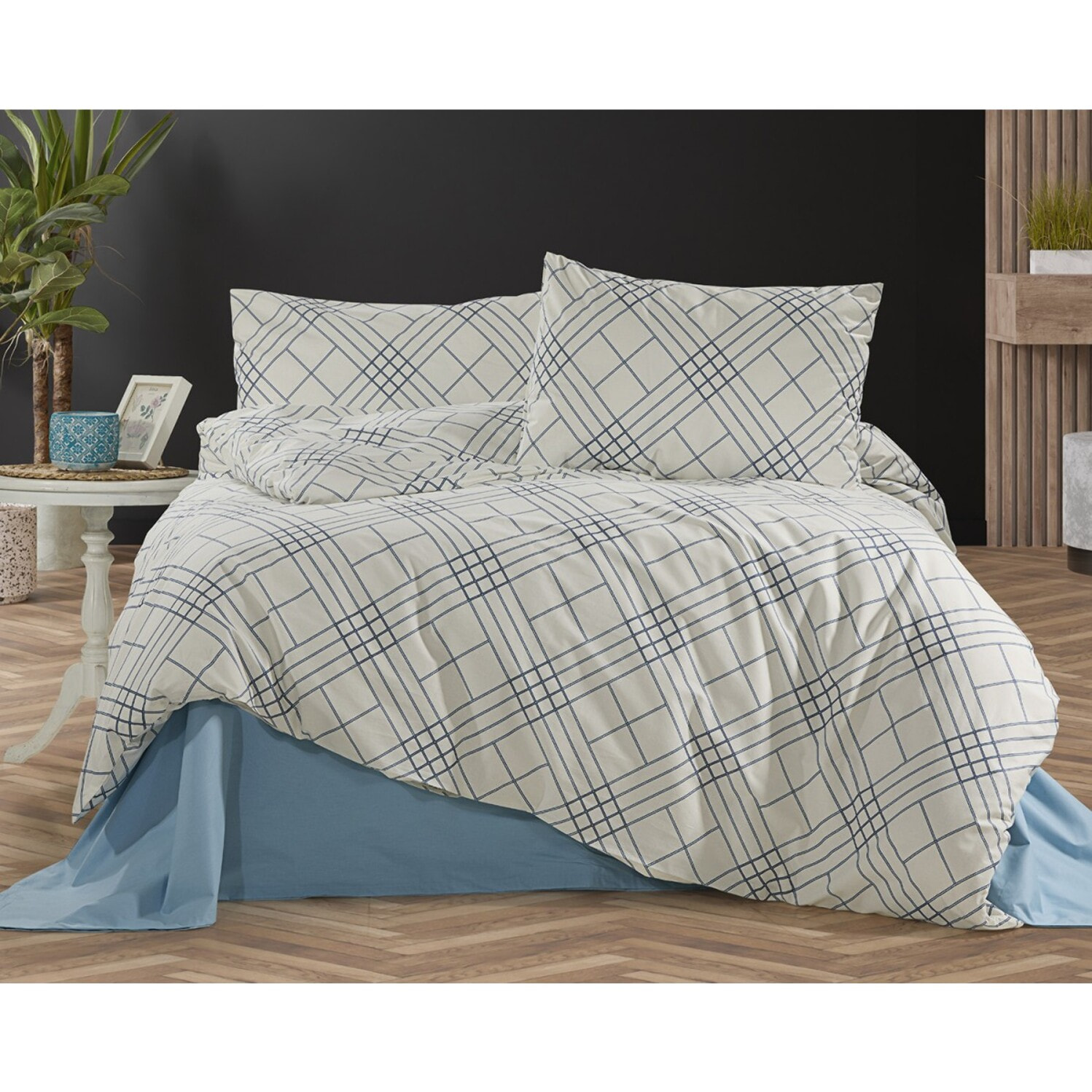 Parure housse de couette et taie(s) oreiller 100% Coton